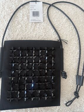 Lafayette 148 New York  Satin Women's Crossbody Bag with Sequin Grid